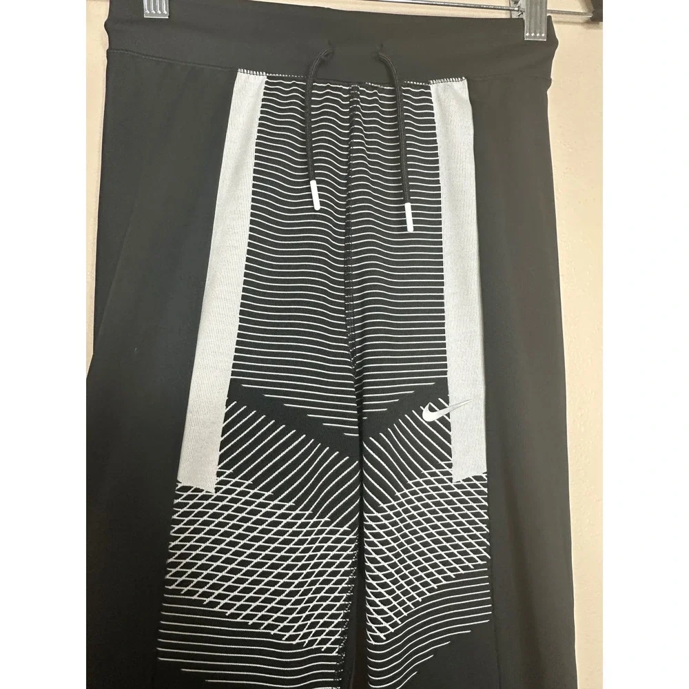 NIKE PRO Black‎ & White Dri Fit Engineered Training Pants CU5770-010 Women's XS